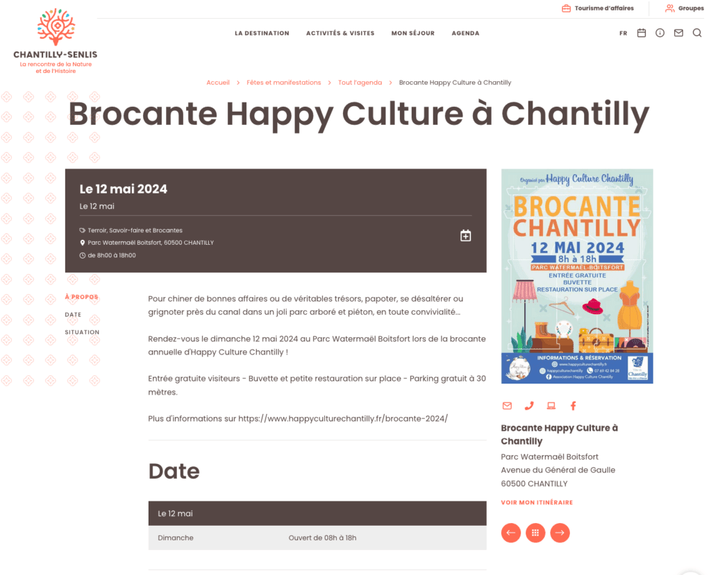 onparledenous brocante2024 chantilly senlis tourisme